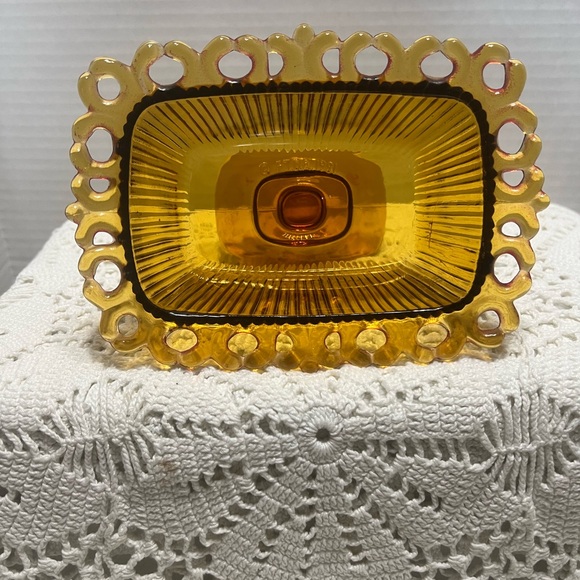 Vintage FTDA 1981 amber glass vase - Picture 4 of 5